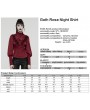 Punk Rave Red Retro Gothic Rose Night Shirt for Women