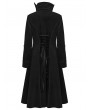 Punk Rave Black Retro Night Bat Gothic Wool Long Coat for Women