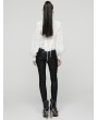 Punk Rave White Retro Gothic Lace Embroidered Chiffon Shirt for Women