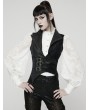 Punk Rave Black Gothic Punk Asymmetric Buckle Vest for Women