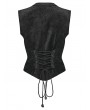 Punk Rave Black Gothic Punk Asymmetric Buckle Vest for Women