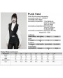 Punk Rave Black Gothic Punk Asymmetric Buckle Vest for Women