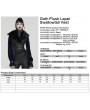 Punk Rave Black Gothic Plush Lapel Swallowtail Vest for Women