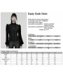 Punk Rave Black Daily Gothic Striped Velvet Shirt for Women
