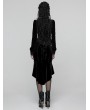 Punk Rave Black Gothic Retro Rose Lace Velvet Fishtail Skirt