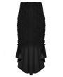 Punk Rave Black Gothic Retro Rose Lace Velvet Fishtail Skirt