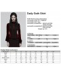 Punk Rave Red Daily Gothic Striped Velvet Shirt for Women