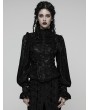 Punk Rave Black Gothic Gorgeous Layered Ruffle Lace Shirt for Women