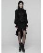 Punk Rave Black Gothic Gorgeous Layered Ruffle Lace Shirt for Women