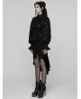 Punk Rave Black Gothic Gorgeous Layered Ruffle Lace Shirt for Women