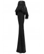 Punk Rave Black Gothic Lace Trim Flared Skirt Pants for Women