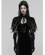 Punk Rave Black Gorgeous Gothic Sequined Feather Shawl