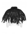 Punk Rave Black Gorgeous Gothic Sequined Feather Shawl