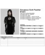 Punk Rave Black Gorgeous Gothic Sequined Feather Shawl