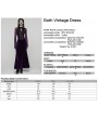 Punk Rave Violet Sexy Gothic Vintage Mesh Spliced Velvet Maxi Dress