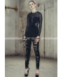 Devil Fashion Black Denim Gothic Punk Pants for Women