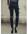 Devil Fashion Black Denim Gothic Punk Pants for Women