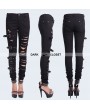 Devil Fashion Black Denim Gothic Punk Pants for Women