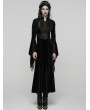 Punk Rave Black Retro Sexy Gothic Velvet Flared Sleeve Fishtail Long Dress