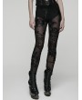 Punk Rave Black Gothic 3D Foral Mesh Lace Leggings for Women