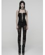 Punk Rave Black Gothic 3D Foral Mesh Lace Leggings for Women