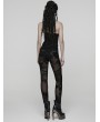 Punk Rave Black Gothic 3D Foral Mesh Lace Leggings for Women