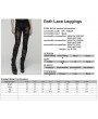Punk Rave Black Gothic 3D Foral Mesh Lace Leggings for Women