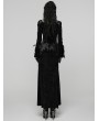 Punk Rave Black Gorgeous Gothic Velvet High Slit Fishtail Dress