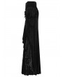 Punk Rave Black Gothic Gorgeous Velvet Beaded Tassel Fishtail Maxi Skirt