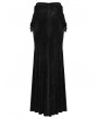 Punk Rave Black Gothic Gorgeous Velvet Beaded Tassel Fishtail Maxi Skirt