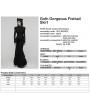 Punk Rave Black Gothic Gorgeous Velvet Beaded Tassel Fishtail Maxi Skirt