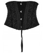 Punk Rave Black Gothic Rose Lace Applique Velvet Corset Waistband
