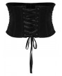 Punk Rave Black Gothic Rose Lace Applique Velvet Corset Waistband