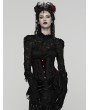 Punk Rave Black and Red Gothic Rose Lace Applique Velvet Corset Waistband