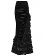 Punk Rave Black Gothic Victorian Gorgeous Velvet Tiered Maxi Skirt
