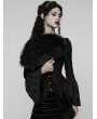 Punk Rave Black Chinese Style Tassel Pendant Feather Fan