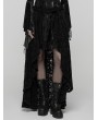 Punk Rave Black Gothic Spider Web Mesh Lace High-Low Skirt