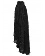Punk Rave Black Gothic Spider Web Mesh Lace High-Low Skirt