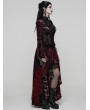 Punk Rave Red and Black Sexy Gothic Gorgeous Velvet Lace Shirt for Women