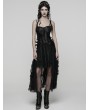 Punk Rave Black Gothic Rose Jacquard Corset Top for Women