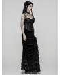 Punk Rave Black Gothic Rose Jacquard Corset Top for Women