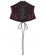 Punk Rave Red and Black Gothic Gorgeous Embossed Leather Waistband