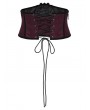Punk Rave Red and Black Gothic Gorgeous Embossed Leather Waistband
