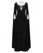 Punk Rave Black Sexy Gothic Historical Inspired Rose Velvet Long Dress