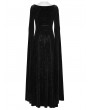 Punk Rave Black Sexy Gothic Historical Inspired Rose Velvet Long Dress