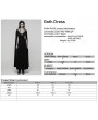 Punk Rave Black Sexy Gothic Historical Inspired Rose Velvet Long Dress