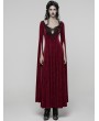 Punk Rave Red Sexy Gothic Historical Inspired Rose Velvet Long Dress