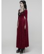 Punk Rave Red Sexy Gothic Historical Inspired Rose Velvet Long Dress