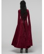 Punk Rave Red Sexy Gothic Historical Inspired Rose Velvet Long Dress