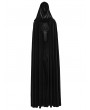 Punk Rave Black Gothic Embroidered Velvet Hooded Long Cloak for Women
